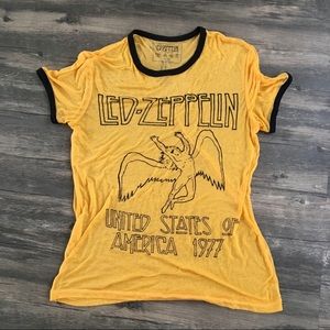 Tops | Sheer Led Zeppelin Ringer Tee 